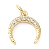 Brass Cubic Zirconia Charms ZIRC-C022-12G-1