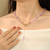 Matural Amethyst Cuboid Lariat & Y Necklaces for Women FS-WGAADEC-01-1