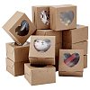 Square Kraft Paper Muffin Storage Gift Boxes CON-WH0095-95B-1