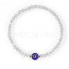 Glass & Brass Beads Stretch Bracelets IC9410-2-1