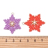 Glass Seed Beaded Pendants PALLOY-MZ01360-3
