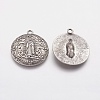 Alloy Lady of Guadalupe Pendants PALLOY-A20033-AS-FF-2