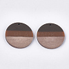 Tri-color Resin & Walnut Wood Pendants RESI-S358-78A-2