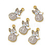 Painted Alloy Pendants PALLOY-P288-05G-02-3