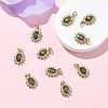 SHEGRACE Brass Micro Pave Cubic Zirconia Pendants XGRQ2O509-446D-G-4