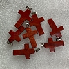Natural Red Jasper Pendants G-PW0006-02P-12-1