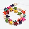 Starfish/Sea Stars Synthetic Turquoise Bead Strands X-G-M150-03-2