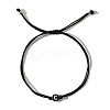 Stylish Minimalist Steel Bead Round Alphabet Double Rope Men's Bracelet GX4208-3-1