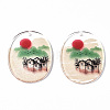 Transparent Printed Acrylic Pendants KY-S163-298-2