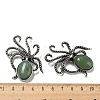 Natural Green Aventurine Octopus Brooch G-Z050-01A-3