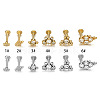 316L Surgical Stainless Steel Clear Cubic Zirconia Threadless Labrets WG1AA8E-28-2