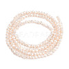 Electroplate Opaque Solid Color Glass Beads Strands EGLA-Q112-B17-3