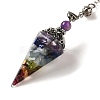 Mixed Natural Gemstone Dowsing Pendulum Big Pendants G-H285-02P-4