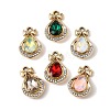 UV Plating Alloy Glass Pendants FIND-K032-27G-1