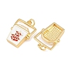 Brass Enamel Pendants KK-L275-08G-2