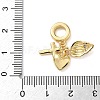 Brass Micro Pave Clear Cubic Zirconia European Dangle Charms KK-D502-13B-G-3