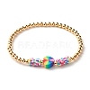 Handmade Polymer Clay Heishi Beads Stretch Bracelets Sets BJEW-JB07341-3