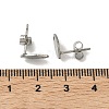 Non-Tarnish 304 Stainless Steel Stud Earring Findings X-STAS-R063-36-3