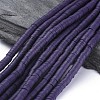 Flat Round Handmade Polymer Clay Beads CLAY-R067-8.0mm-04-1