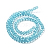 Electroplate Transparent Glass Beads Strands EGLA-A035-T4mm-A08-2