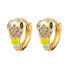 Brass Micro Pave Cubic Zirconia Earrings EJEW-E309-07G-2