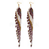 Bohemian Long Tassel Glass Seed Beaded Dangle Earrings for Women IW9172-1-1