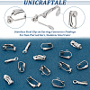 Unicraftale 50Pcs 5 Style 201 & 304 Stainless Steel Clip-on Earring Converters Findings STAS-UN0038-19-5