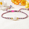 Natural Freshwater Pearl Bead Braided Bead Bracelets JH8725-1-1