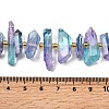 Electroplated Natural Quartz Crystal Beads Strands G-F800-D15-4
