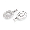 Religion Brass Micro Pave Cubic Zirconia Pendants KK-T073-49P-2