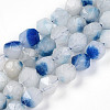 Dyed Natural White Jade Beads Strands G-T139-8mm-45Y-2
