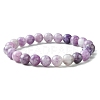 Natural Lepidolite Stretch Beaded Bracelets G-A185-01U-2