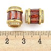 Rack Plating Brass Micro Pave Cubic Zirconia European Beads KK-F089-31G-01-3