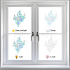 16 Sheets 4 Styles Waterproof PVC Colored Laser Stained Window Film Static Stickers DIY-WH0314-078-4