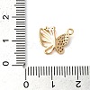 Brass Micro Pave Clear Cubic Zirconia Charms KK-G503-38G-3