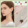 90Pcs 7 Colors Two Tone Transparency Glass Pendant GLAA-FS0002-72-6