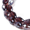 Transparent Electroplate Glass Beads Strands EGLA-N013-T6mm-B03-3