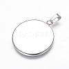 Stainless Steel Pendant Cabochon Settings STAS-P160-06P-2