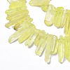 Natural Crackle Quartz Crystal Dyed Beads Strands G-I345-05C-3