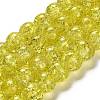 Spray Painted Crackle Glass Beads Strands CCG-Q001-10mm-04-1