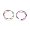 Ion Plating(IP) 304 Stainless Steel Huggie Hoop Earrings EJEW-F111A-19mm-Y-2