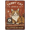 Vintage Metal Tin Sign AJEW-WH0436-078-1