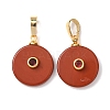 Natural Red Jasper Pendants G-P628-03G-01-1