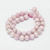 Round Natural Kunzite Beads Strands G-K068-27-8mm-2