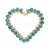 Heart Natural Faceted Apatite Pendants PALLOY-JF00511-04-1