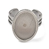 304 Stainless Steel Cuff Ring Findings STAS-B126-10A-P-2
