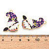 Alloy Enamel Pendants ENAM-T022-01G-3