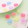 Transparent Frosted Acrylic Bead Caps MACR-S371-04A-6