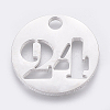 Non-Tarnish 304 Stainless Steel Pendants STAS-F233-24-P-1