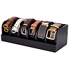 Bamboo Belt Organizer Holder with 6 Compartments AJEW-WH0166-77B-1